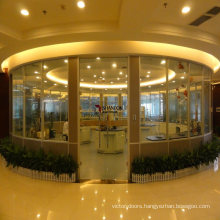 Aluminum Alloy Frame Curved Glass Partition